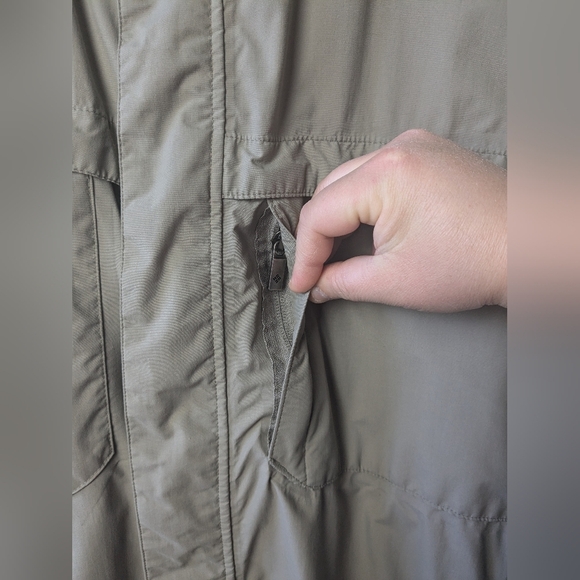 COLUMBIA Men Mid Season Coat Beige Color Sixe XL lots Of Pockets 100% Nylon - Picture 6 of 13